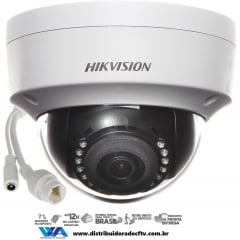 Câmera de segurança dome Hikvision IP Full HD DS-2CD1141-I IR 30m 4MP