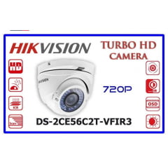 Camera Hikvision Ds-2ce56c2t-vfir3(2.8-12mm) Dome Hd Tvi Ir Ate 40m -1.3 Mega Lente 2.8-12mm