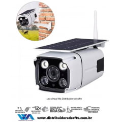 Câmera Solar Ip Wireless Wi-fi Full Hd 1080p Fazendas Casas sem fio alta definição com bateria inclusa a prova de água