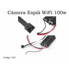 Mini Câmera Ip Wi-fi Espiã Sem Fio Acesso Celular 100w V55