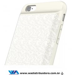 Capa Carregadora Baseus Plaid iPhone 6s Plus 3650mah Branco + nota fiscal