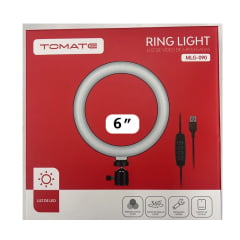 Ring Light 6" Tomate MLG-090 36 LEDs USB Iluminador de Mesa Luz Mista