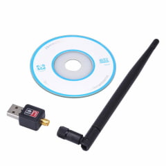 Adaptador USB Wifi com Antena Removivel Longa 150MBPS c / antena 5dBi - UW02-5DB - 02776