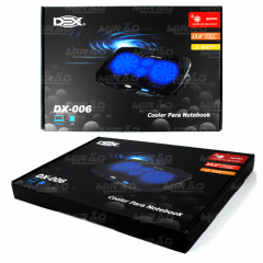 Base Cooler com LED Suporte para Notebook 17 Gamer 4 Coolers - DX-006