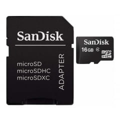 Cartão De Memória Micro Sd 16 Gb, Sandisk ® Original, Lacrado 
