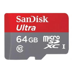 Cartão De Memória Micro Sd 64 Gb, Sandisk ® Original, Lacrado