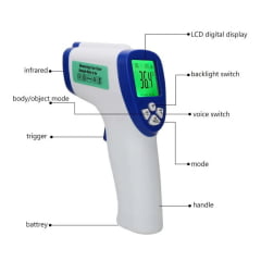 Digital Laser Termômetro Ir Infravermelho Medidor Febre