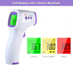Termômetro digital de testa infravermelho LCD Termômetro infravermelho portátil Termômetro infravermelho