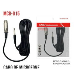 Cabo P10 para Canon XLR 5 Metros Tomate MCB-015 Áudio Profissional