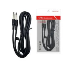 Cabo P10 x P10 3 Metros Tomate MCB-010 Áudio Profissional Alta Qualidade