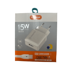 Carregador de celular Fonte kimaster 15W + CABO USB-C T503UC