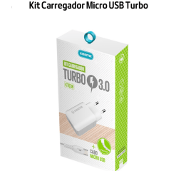 Kit Carregador Turbo Qc3.0 C Cabo Micro USB Kimaster KT638
