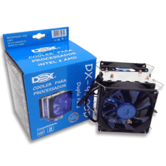 Cooler Fan Duplo Azul 100mm para Processador Intel e Amd Dex - DX-9100D