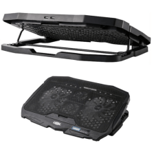Base Cooler Gamer com Lcd Suporte para Notebook 17' Led Azul 4 Fans Dex - DX-006