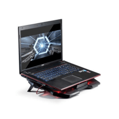 Base Gamer Warrior para Notebook com 5 FAN Usb Colmeia Led Vermelho - AC327