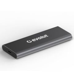 Case Gaveta Ext. p/ SSD M2 SATA USB 3.1 2 Cabos (Tipo C-C e Tipo C-A) Evolut - EO-1201
