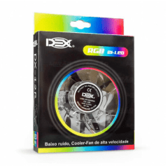 Cooler 18 Cores Fan 12x12 de Alta Velocidade e Baixo Ruído 21 - LED RGB Dex - DX-12R