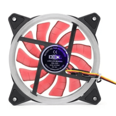 Cooler Dupla Face para Gabinete 120mm com Led Vermelho Dex - DX-12D