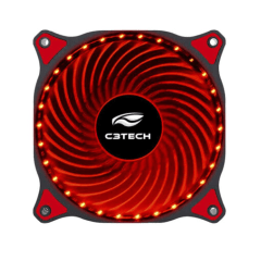 Cooler Fan C3Tech Storm 12cm 30 Leds Vermelho - F7-L130RD Cooler Fan C3Tech Storm 12cm 30 Leds Vermelho - F7-L130RD