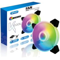 Cooler Fan para Gabinete e CPU 120mm X 25mm com Led RGB KNUP - KP-VR306