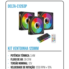 Delta-C1263P Kit Ventoinha 120mm