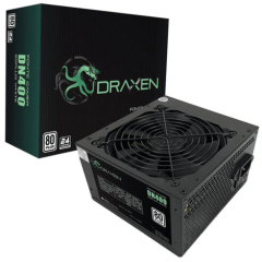 Fonte ATX 400W Draxen 80 Plus White PFC Ativo S/ Cabo - DN400