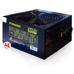 Fonte ATX 500W Para PC Bivolt Manual e Sem Cabo - HDW-0004
