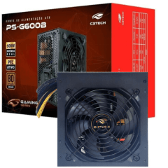 Somos importador e distribuidor de Fonte ATX 600W C3Tech 80+ Bronze Bivolt Auto - PS-G600B