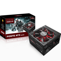 Fonte Atx Gamer 600w Real Com Cabo De Força - Cowboy Kp-535