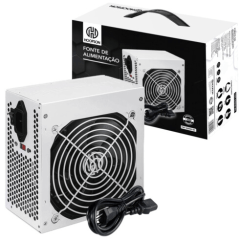 Fonte de Alimentação 500W para Computador BRANCO HOOPSON - FNT-500W-BC Fonte de Alimentação 500W para Computador BRANCO HOOPSON - FNT-500W-BC