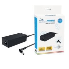 Somos importador e distribuidor de Fonte para Notebook Sony 65W 19.5V 3.3A - Pino 6.5mm x 4.4m Knup - KP/D-537