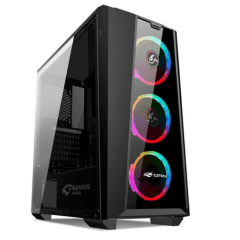 Gabinete Gamer C3Tech Mid Tower com 3 coolers s  Fonte - MT-G800BK