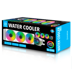 Water Cooler p/ Processador Intel AMD Branco 3 Fans Led RGB HOOPSON - CL-240B