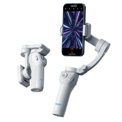 Estabilizador Gimbal de 3 Eixos TOKQI M01 com Luz de Preenchimento, Estabilizador de Smartphone Portátil Anti-Vibração com Tripé Dobrável para Vlogging, Tirar Foto do Celular