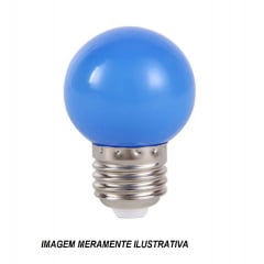 10  Lâmpada Bolinha Led 1w E27 -azul