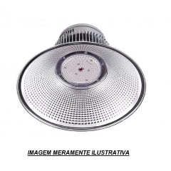 Luminária Led Industrial High Bay SMD 100W Branco Frio 6500K - Prata
