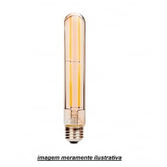 Lâmpada Filamento Led T30 Vintage Retro Carbono Ambar