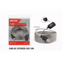 Cabo Extensor USB 2.0 10 Metros Macho para Fêmea Tomate MCB-026 Alta Qualidade Cabo Extensor USB 2.0 10 Metros Macho para Fêmea Tomate MCB-026 Alta Qualidade