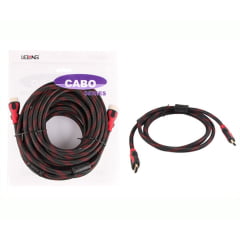 Cabo HDMI 1.4 1,8m Lelong LE-6612 com Filtro e Malha Alta Qualidade