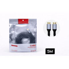 Cabo HDMI 8K 5 Metros Tomate MHD-8105 Ultra HD Alta Velocidade