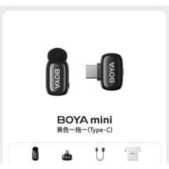 BOYA Mini Microfone de Lapela Sem Fio Tipo C para Android e PC BOYA Mini Microfone de Lapela Sem Fio Tipo C para Android e PC