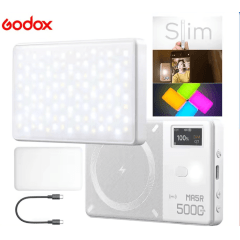 Iluminador LED RGB GODOX MA5R Power Bank MagSafe para Selfie e Vídeos
