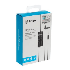 Microfone BOYA BY-M1 Pro Lapela Omnidirecional Profissional