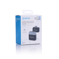 Microfone BOYA BY-M1V3 USB-C Sem Fio 2.4GHz