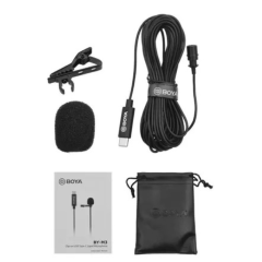 Microfone BOYA BY-M3 Condensador USB-C (Type-C) para Smartphone