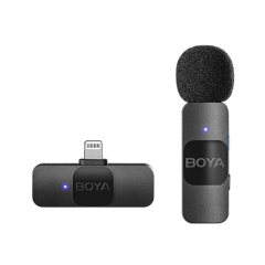 Microfone BOYA BY-V1 Lapela Sem Fio Wireless Lightning