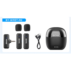 Microfone BOYA BY-WM3T-M2 Sem Fio para Câmeras DSLR e Filmadoras