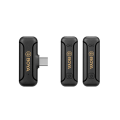 Microfone BOYA BY-WM3T2-U2 Lapela Sem Fio Wireless USB-C Duplo