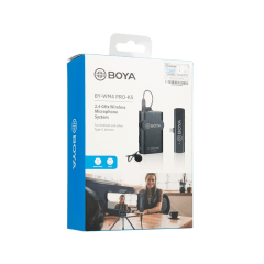 Microfone BOYA BY-WM4 Pro-K5 Sem Fio 2.4GHz USB-C para Android