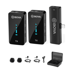 Microfone BOYA BY-XM6-K4 Wireless Dual-Channel 2.4GHz para iPhone